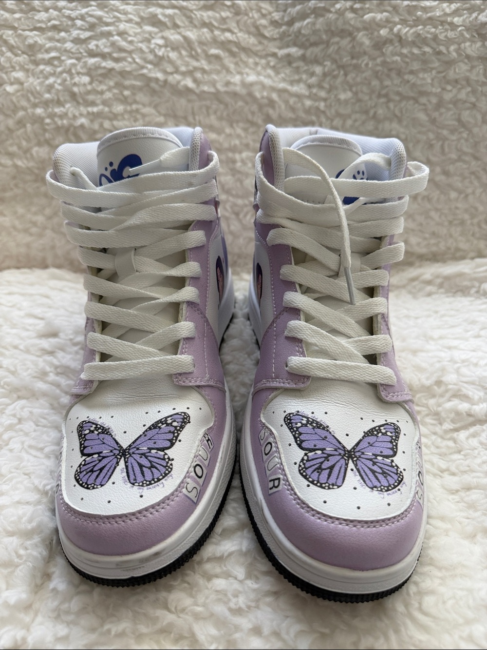 Olivia Rodrigo Purple Butterfly High-Top Sneakers